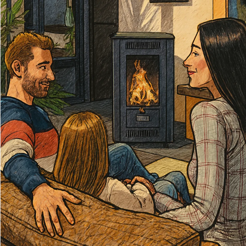 lastufasenzacannafumaria-famiglia La stufa senza canna fumaria